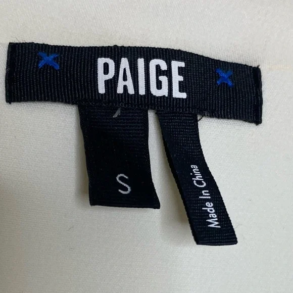 PAIGE Chelsee Notch Collar Blazer in Ecru Size S - Picture 3 of 7